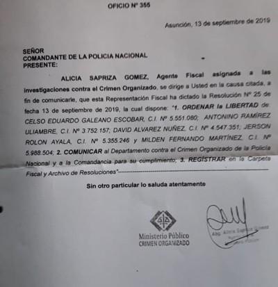 Fuga de 'Samura': disponen la libertad de cinco guardiacárceles