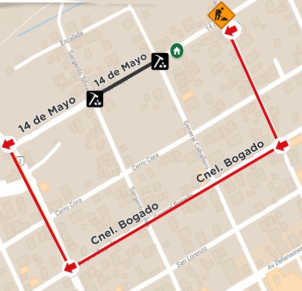 MOPC realiza obras de alcantarillado en la calle 14 de Mayo de San Lorenzo | .::Agencia IP::.