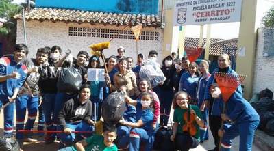 ¡200 jóvenes voluntarios fueron protagonistas de la jornada ambiental comunitaria en Ñemby!