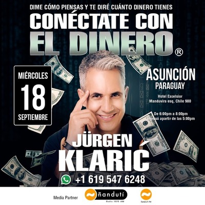 Jürgen Klaric llega a Paraguay con su conferencia “Conéctate con el Dinero” » Ñanduti
