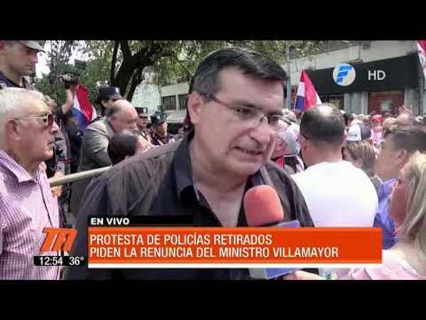 Policías retirados piden renuncia del Ministro del Interior