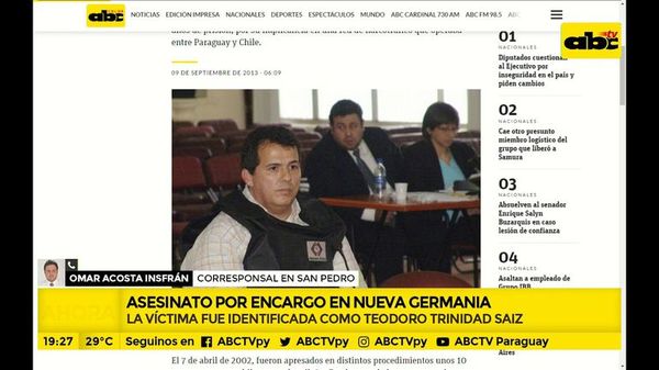Asesinato por encargo en Nueva Germania - ABC Noticias - ABC Color