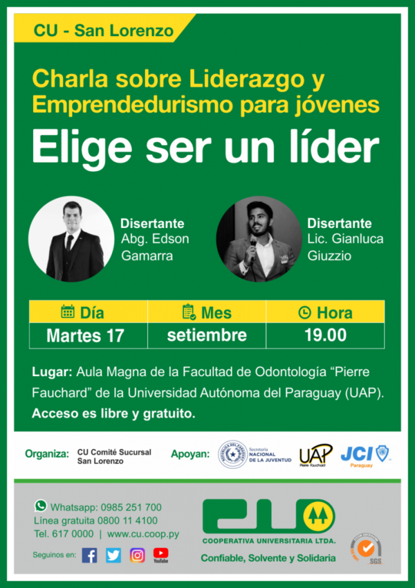 Cooperativa Universitaria organiza charla sobre liderazgo | San Lorenzo Py