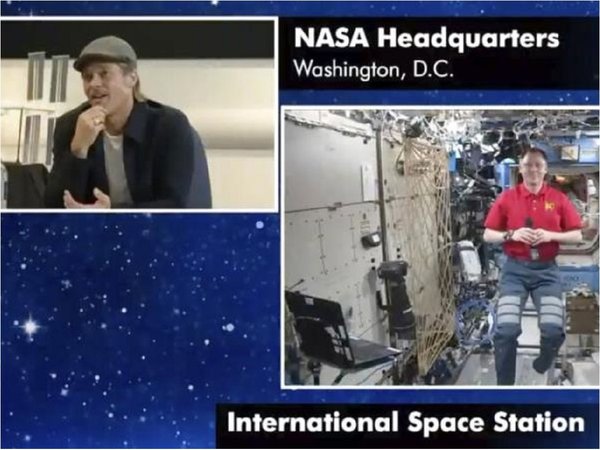 Brad Pitt a astronauta de la EEI: " ¿Quién fue mejor yo o Clooney?"