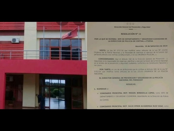 CAMBIOS EN LA POLICIA LLEGA A ITAPÚA
