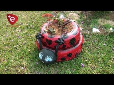 ESTUDIANTES TRANSFORMAN CUBIERTAS USADAS EN PLANTERAS Y MUEBLES