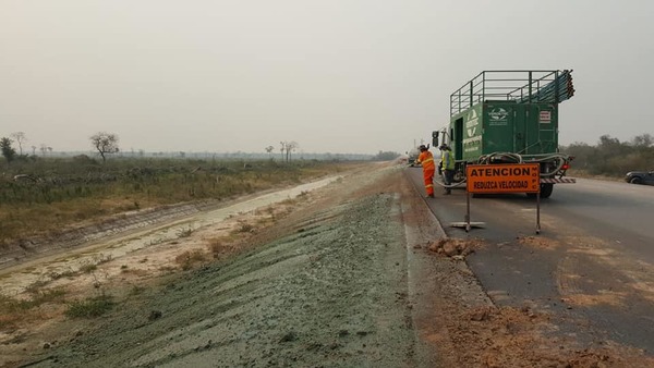 Ruta Bioceánica emplea la hidrosiembra para proteger los taludes y evitar la erosión | .::Agencia IP::.