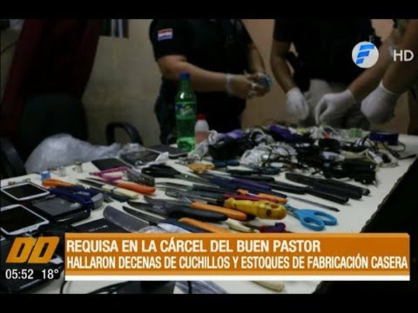 Requisa en el Buen Pastor: Incautan cuchillos y estoques de fabricación casera