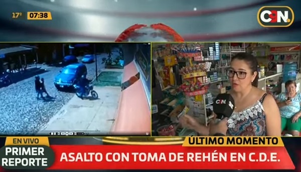 Delincuentes toman de rehén a mujer en comercio de CDE