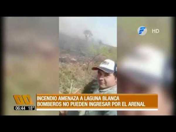 Incendio amenaza al rancho Laguna Blanca