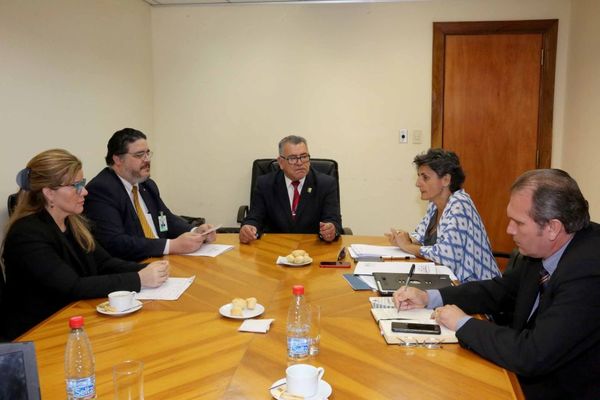Experta internacional con representantes de magistrados