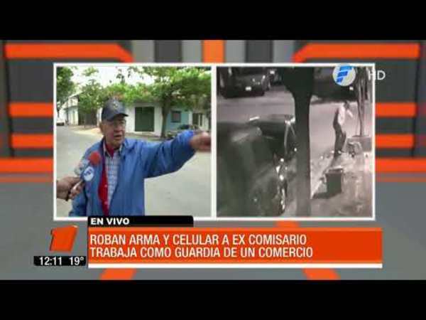 Roban arma y celular a excomisario