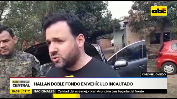 Hallan doble fondo en vehículo incautado - ABC Noticias - ABC Color