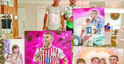 Artista que pinta a figuras mundiales pintó imagen de Derlis