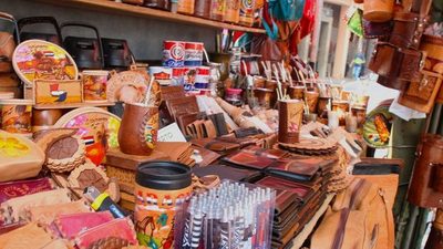 Vimos artesanías en el centro capitalino