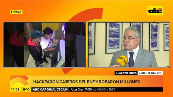Hackearon cajeros del BNF y robaron millones - ABC Noticias - ABC Color