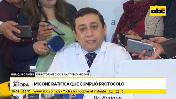 Migone ratifica que cumplió con protocolo - ABC Noticias - ABC Color