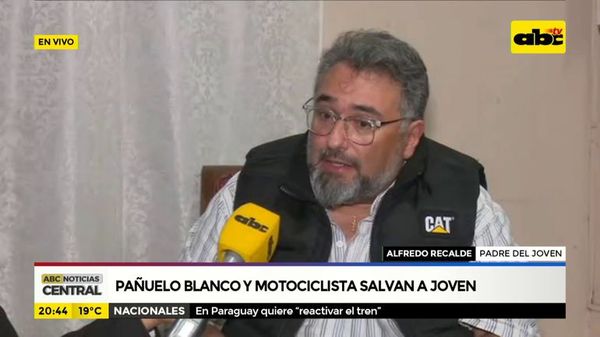 Pañuelo blanco y motociclista salvan a joven - ABC Noticias - ABC Color