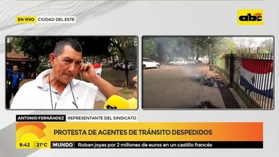 Agentes de tránsito despedidos protestan en CDE - ABC Noticias - ABC Color