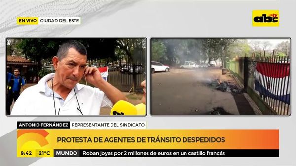 Agentes de tránsito despedidos protestan en CDE - ABC Noticias - ABC Color