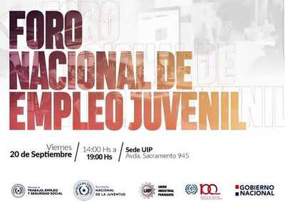 Primer foro de empleo juvenil este viernes con charlas sobre emprendedurismo y desafíos | .::Agencia IP::.