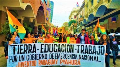 En multitudinaria marcha, jóvenes reclamaron más oportunidades al Gobierno - Nacionales - ABC Color