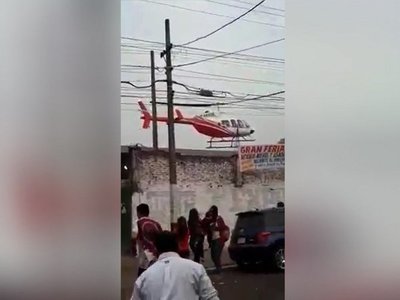 Ñemby: Helicóptero utilizado por estudiantes no tenía permiso de aterrizaje