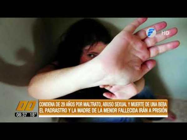 29 años de cárcel a padrastro por maltrato, abuso sexual y muerte de beba