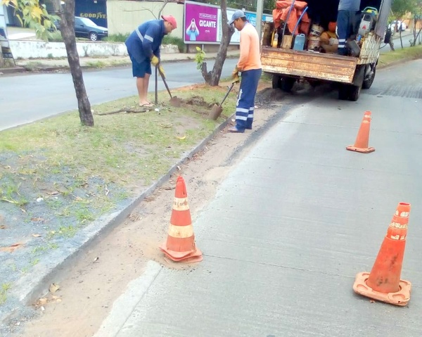 Essap y Municipalidad de Asunción trabajan para evitar roturas de asfalto en la capital | .::Agencia IP::.