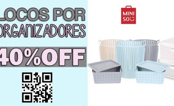 Miniso, con 40% de descuentos en organizadores