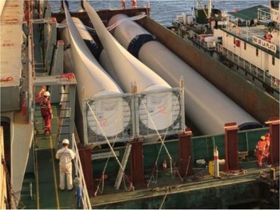 Naviera paraguaya llevará a Bolivia 30 torres eólicas