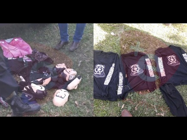 San Pedro del Paraná: Incutan mascaras, guantes, vestimentas con inscripción de la GEO y vehículos