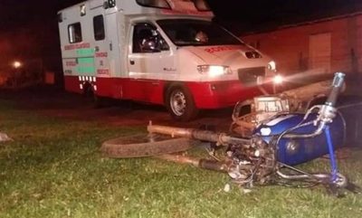 MOTOCICLISTA LESIONADO TRAS ACCIDENTE EN PLENO CENTRO DE NATALIO