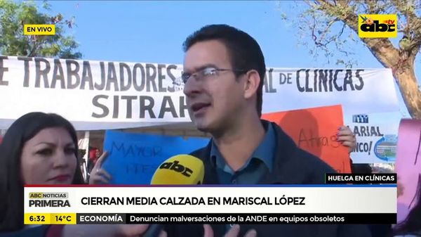 Huelga en Clínicas: Cierran media calzada en Mcal. López - ABC Noticias - ABC Color