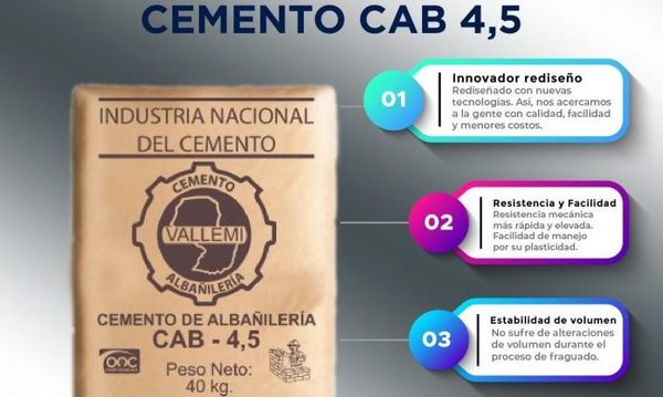 INC presentó nuevo cemento para albañilería de calidad y a precio económico