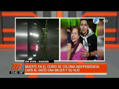 Madre e hijo murieron tras caer de un cerro