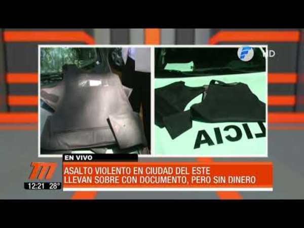 Violento asalto en Ciudad del Este