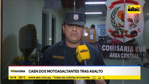 Caen dos motoasaltantes tras asalto - ABC Noticias - ABC Color