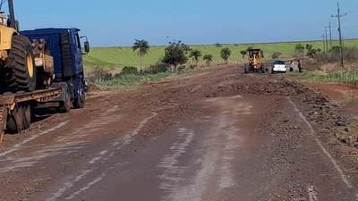 Yacyretá inició reparación del tramo vial San Cosme y Atinguy