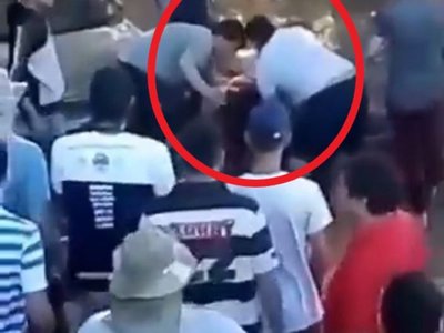 Piropearon a su doña y armó tremenda pelea con rallysta