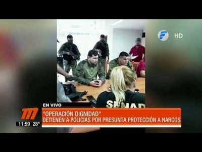 Detienen a policías por presunta protección a narcos
