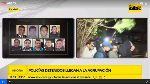Policías detenidos en “Operativo Dignidad” ya están en la Agrupación Especializada - Nacionales - ABC Color