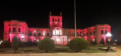 Palacio de López se ilumina de rojo en adhesión a la Semana del Corazón