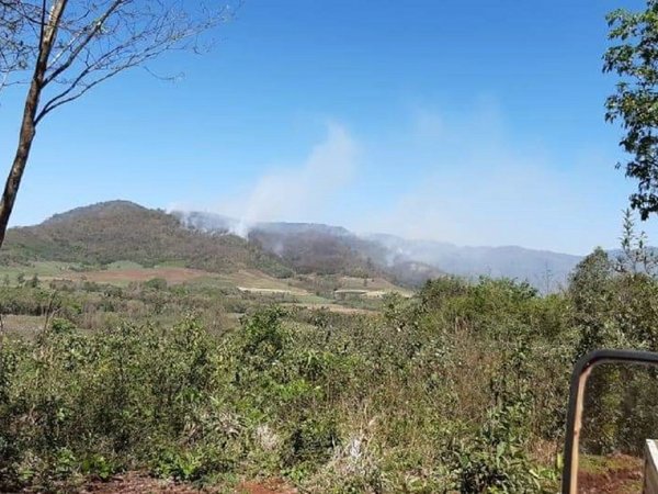 Guairá: Nuevo incendio en la Cordillera del Ybytyruzú