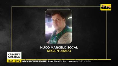 Recapturan al conocido tortolero Socal - Crimen y castigo - ABC Color