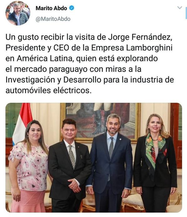 Papelón del Gobierno: empresario está demandado por Lamborghini  - Nacionales - ABC Color