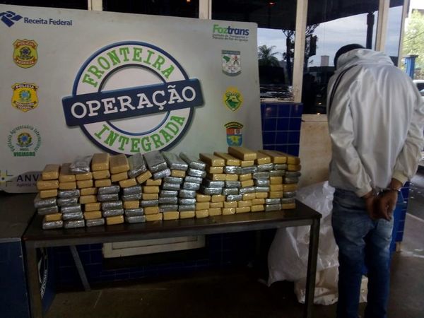 Paraguayo cae con 90 kilos de marihuana en Brasil - Nacionales - ABC Color