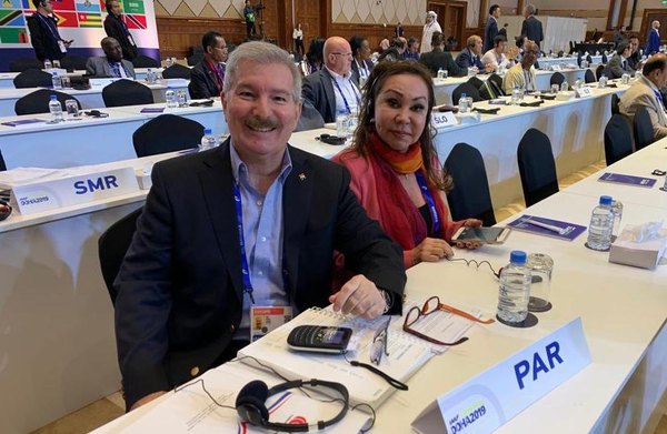 Dirigentes paraguayos presentes en el Congreso de la IAAF