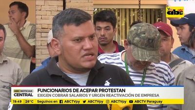 Funcionarios de ACEPAR protestan - ABC Noticias - ABC Color