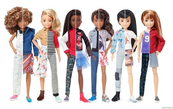 Mattel lanzó la primera línea de muñecas de género neutro